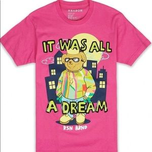Reasons Mens Clothing It Was All A Dream T-Shirt Pink